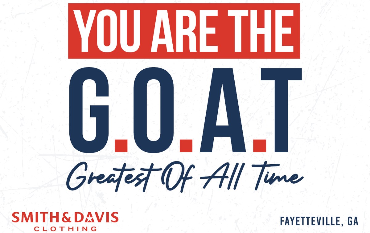 You Are The G.O.A.T. gift card design